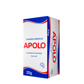Algodão Apolo Caixa 25g Algodão Apolo Caixa 25g