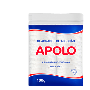 Quadrados de Algodão Apolo 100g com Ziplock
