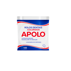 Rolo Dental Apolo Colorido 100 unidades